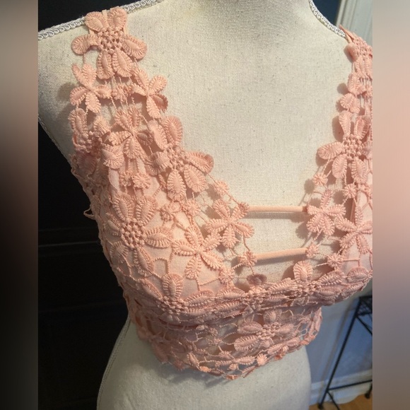 Pink Lace Bralette - Picture 2 of 5